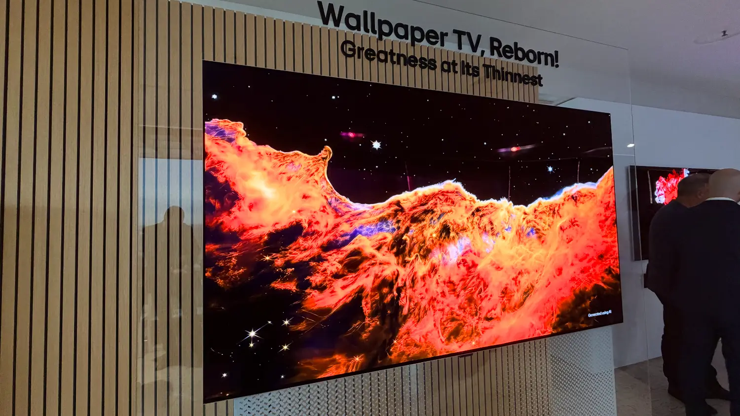LG's wallpaper tv at the Sydney launch event