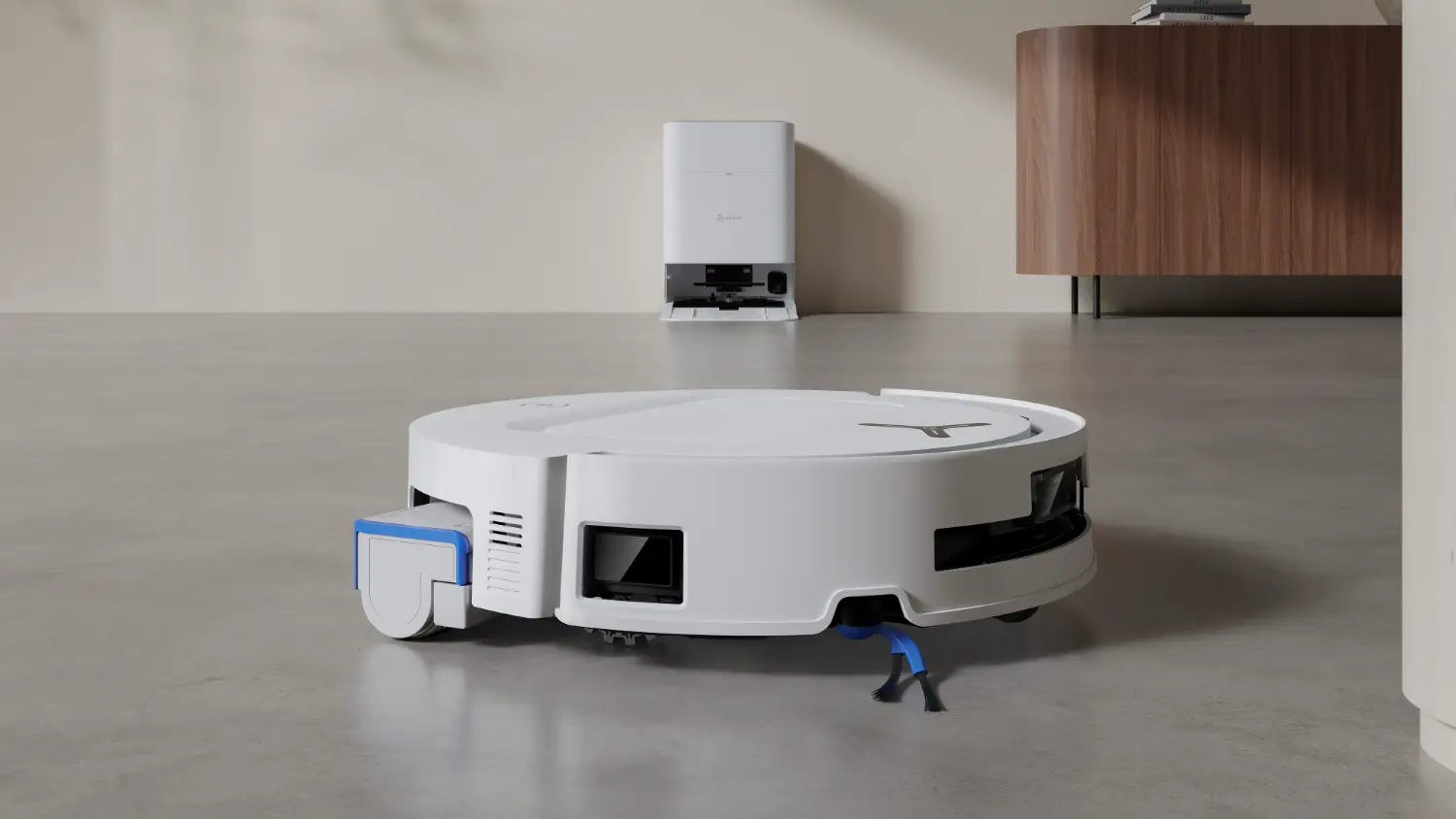 Close up of the T80 Omni from Ecovacs