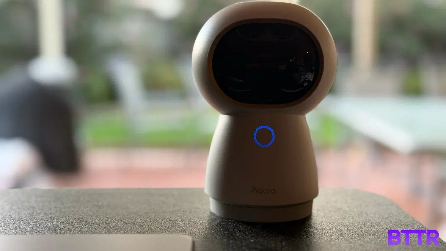 Close up of the camera on a desk