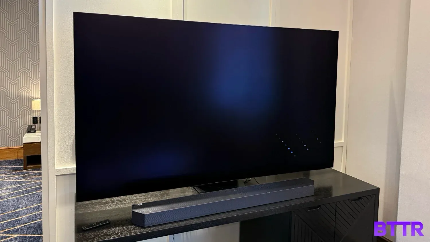 The anti-glare coating on the Samsung S95 series of OLEDs makes it a great option for bright rooms.