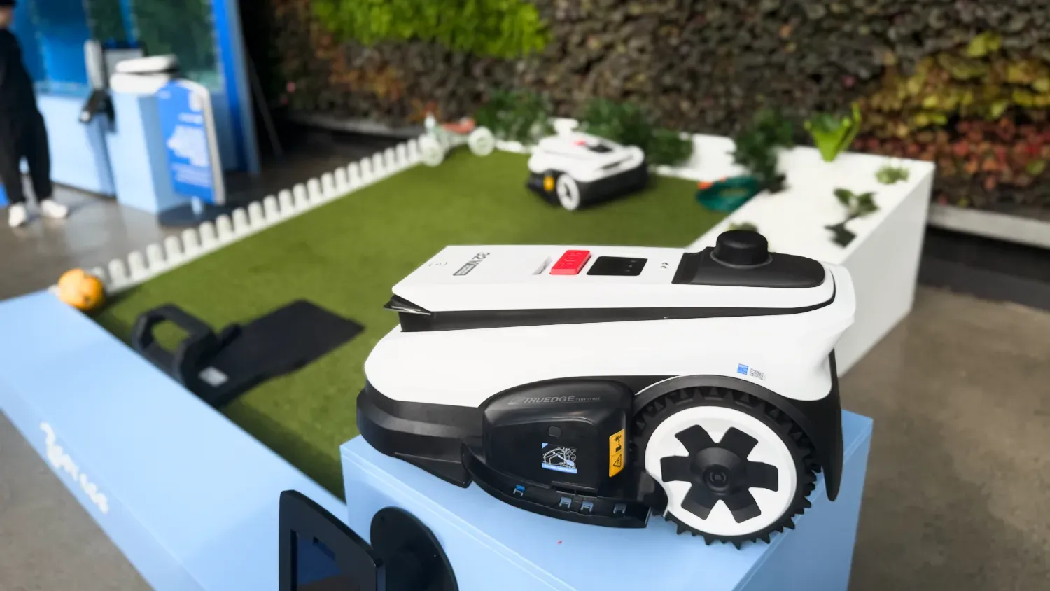 The new Ecovacs GOAT A2000 LiDAR PRO on display at th elaunch event