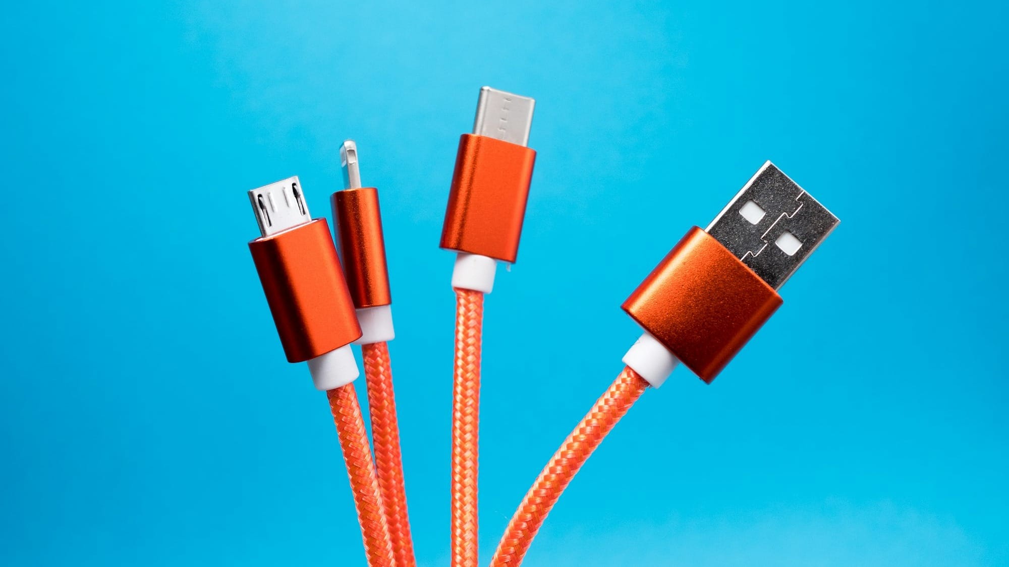 orange USB cables