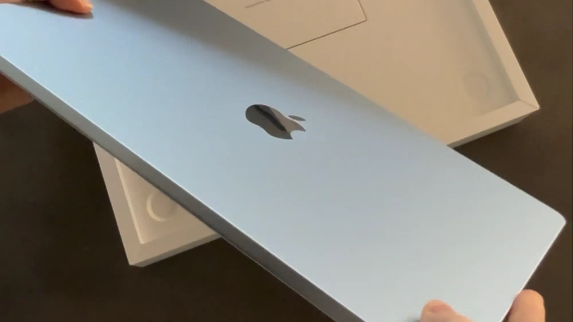Unboxing the sky blue M4 MacBook Air