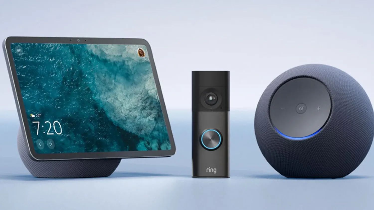 The new Amazon Echo Show, Ring doorbell and Echo speaker