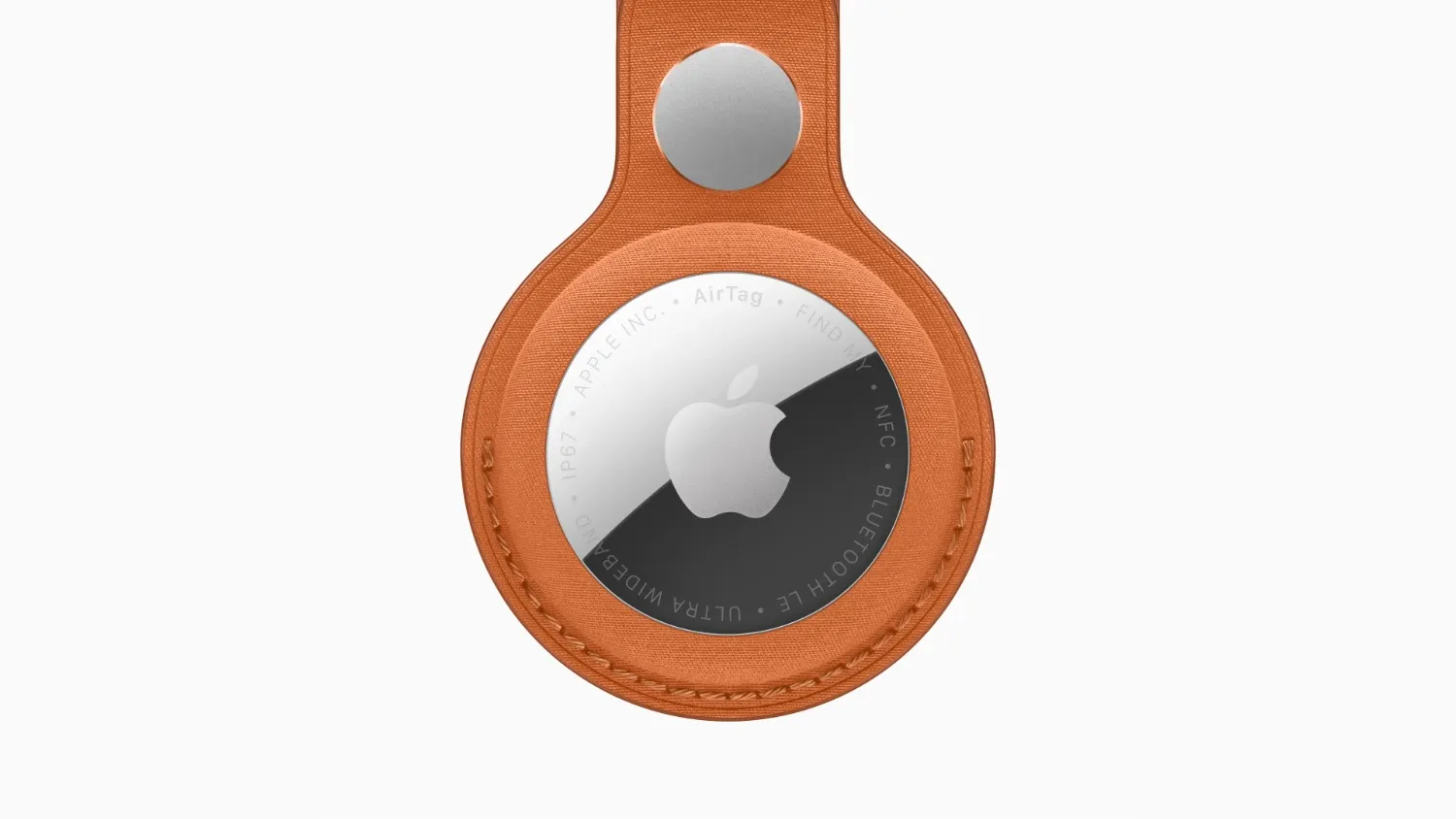 The Apple Airtag 2 in a finewoven keyring case