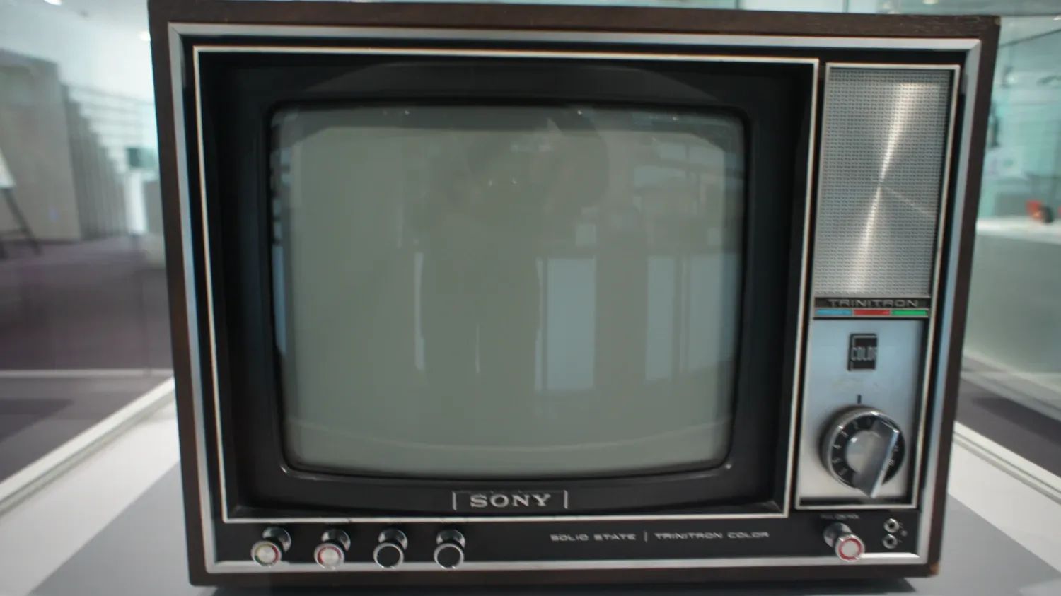 A Sony Trinitron TV at the Sony Museum in Tokyo around 2010.