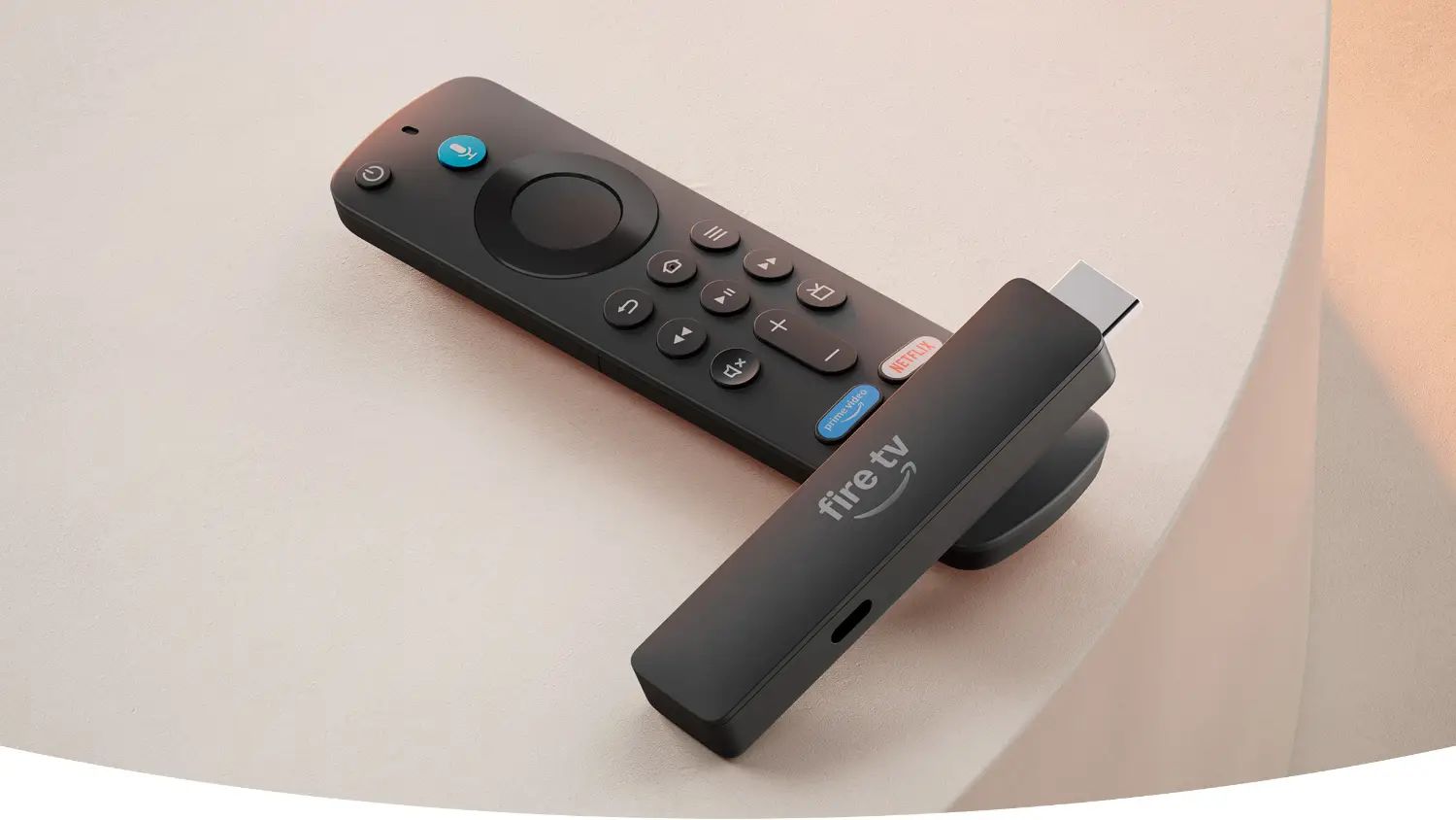 The new slimline design of the Amazon Fire TV Stick HD and its remote
