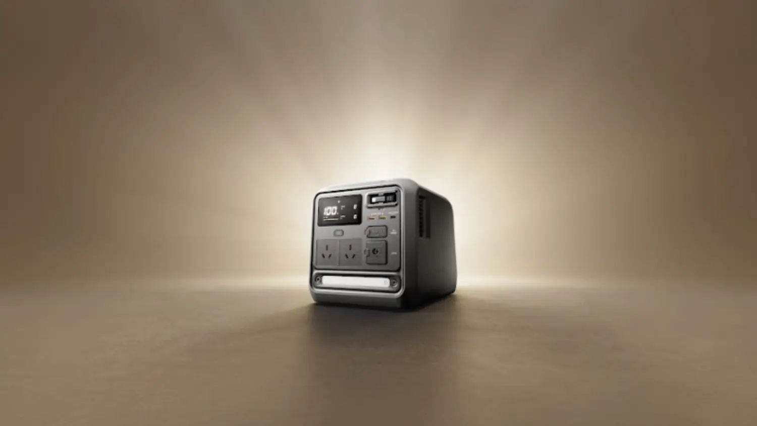 The DJI Power 100 Mini with a lighted background