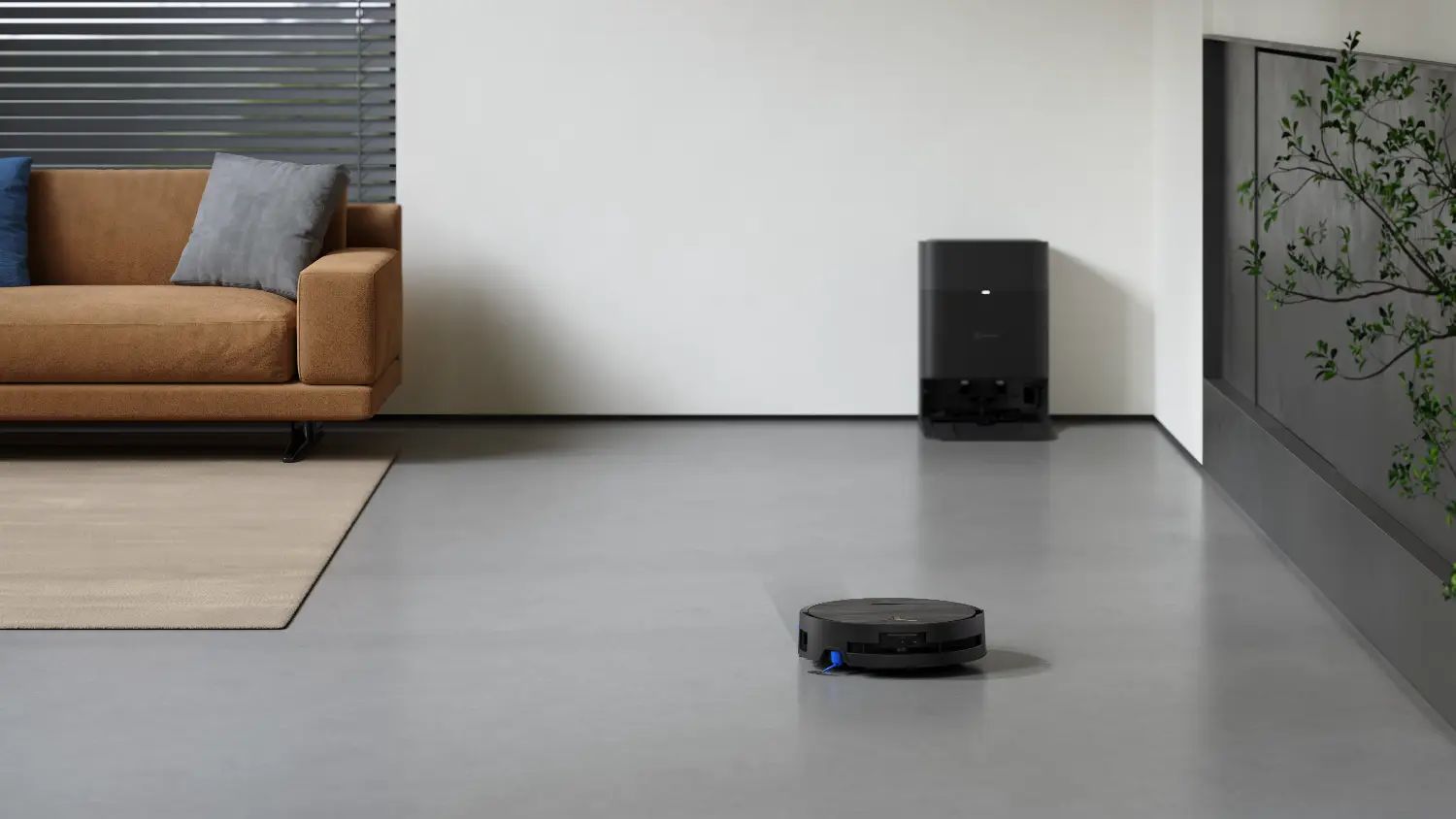 The Ecovacs Deebot X8 Max Pro Omni in a remarkably nice living environment