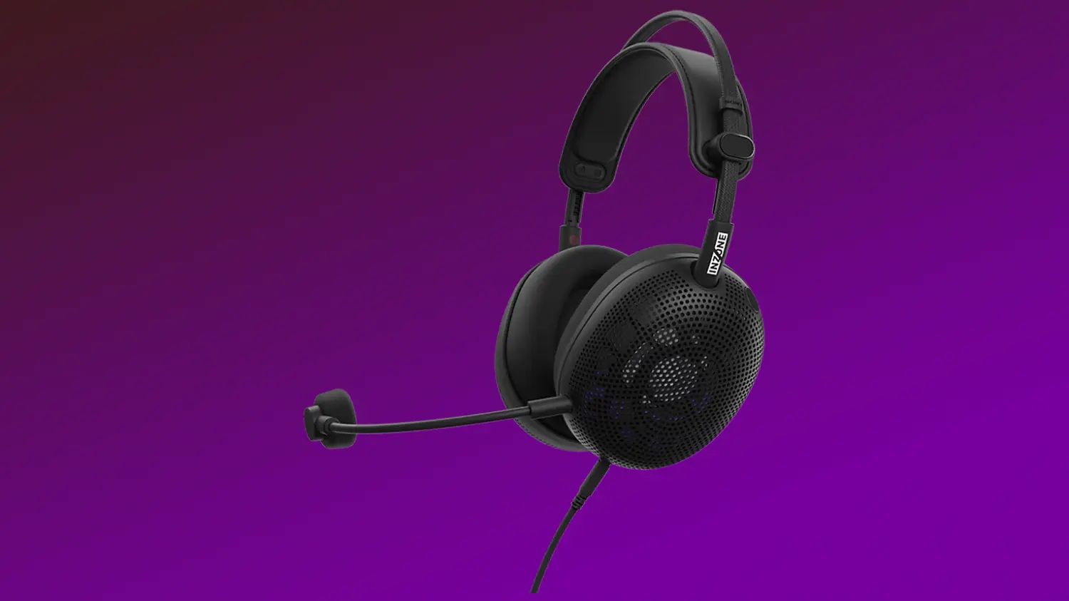 The Sony INZONE H6 Air open-back gaming headset on a purple/black background