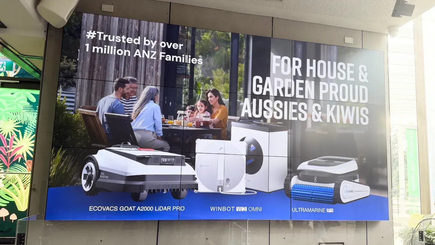 a slide of the new products on a screen at the launch event this morning