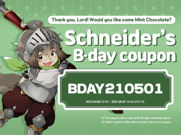 [Event] May 1st is Schneider’s Birthday!