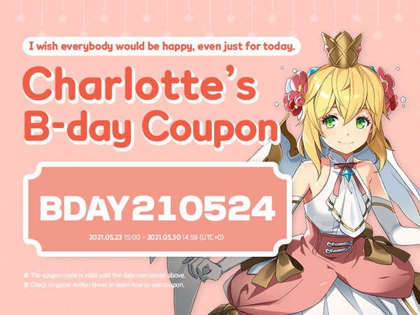 [Event] May 24th is Charlotte’s Birthday!