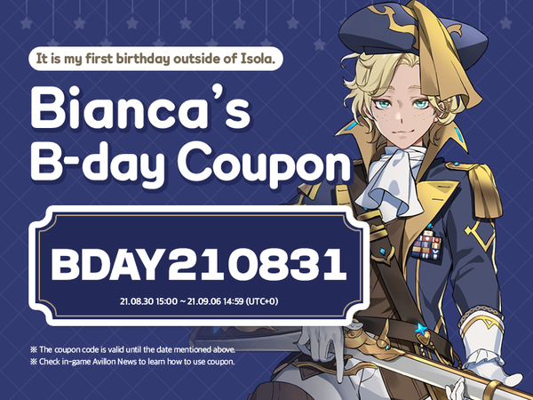 [Event] August 31st is Bianca's birthday!
