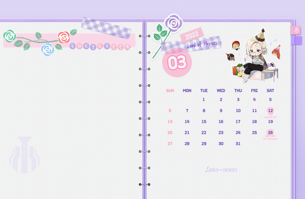 [Wallpaper] Lord of Heroes' wallpapers for March has arrived!