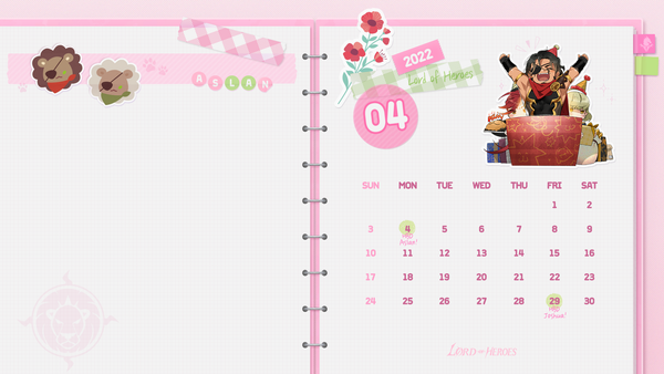 [Wallpaper] Lord of Heroes wallpapers for April has arrived!