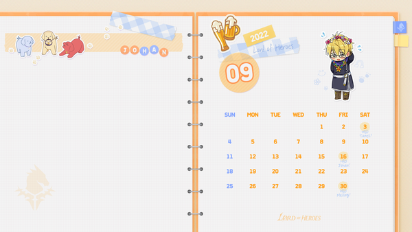 [Wallpaper] Lord of Heroes wallpapers for September has arrived!