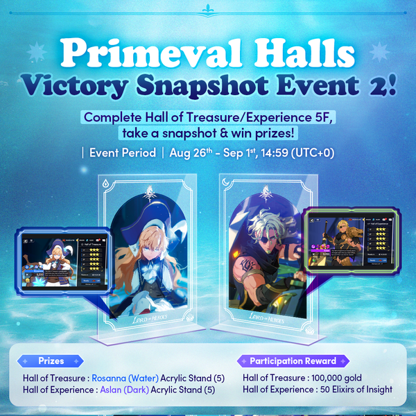 [Winner Announcement] 2nd Primeval Halls Victory Snapshot Event Winners!