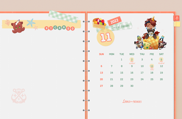 [Wallpaper] Lord of Heroes wallpapers for November has arrived!