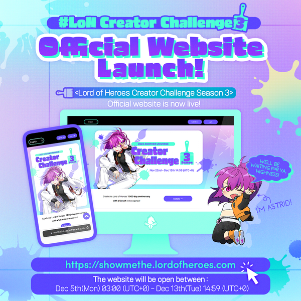 [Event] Lord of Heroes Creator Challenge Season 3 - Official Website Launch