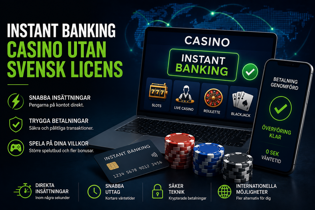 Instant Banking Casino Utan Svensk Licens – Varför Snabba Betalningar Har Blivit En Ny Standard