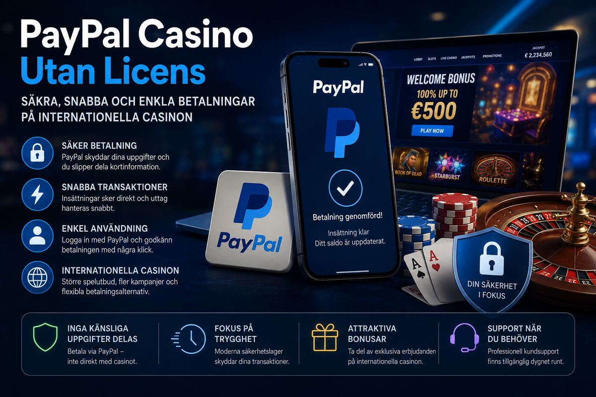 PayPal Casino Utan Licens – Därför Lockar Betalningsmetoden Allt Fler Spelare
