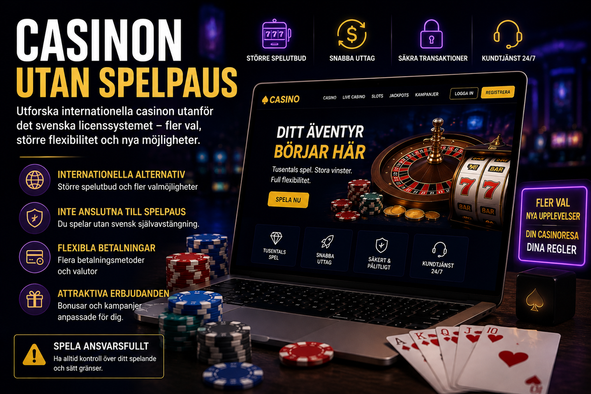 Casinon Utan Spelpaus – Varför Allt Fler Söker Sig Utanför Den Svenska Spelmarknaden