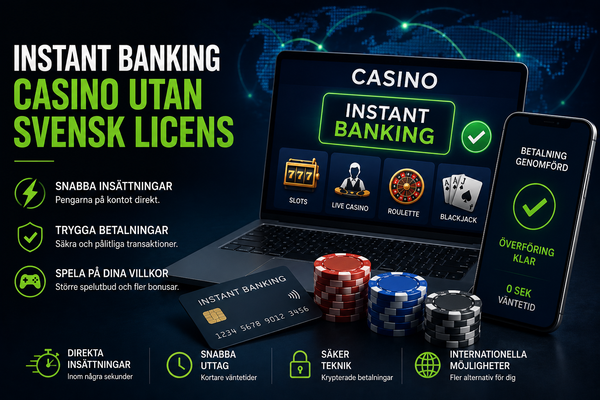 Instant Banking Casino Utan Svensk Licens – Varför Snabba Betalningar Har Blivit En Ny Standard