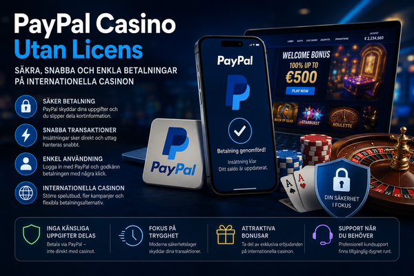 PayPal Casino Utan Licens – Därför Lockar Betalningsmetoden Allt Fler Spelare