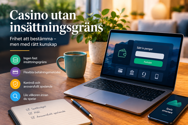Casino utan insättningsgräns – vad betyder det egentligen?
