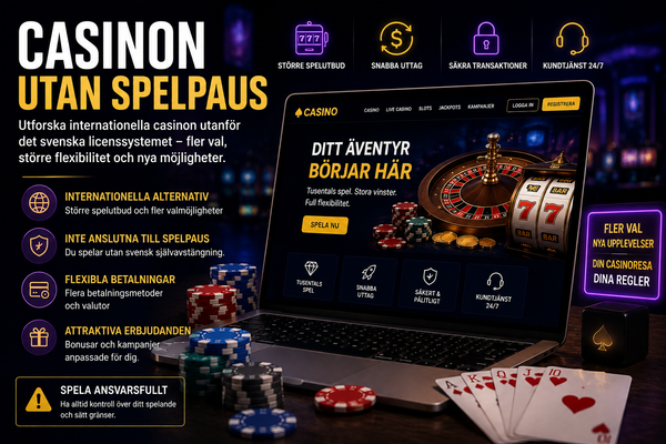 Casinon Utan Spelpaus – Varför Allt Fler Söker Sig Utanför Den Svenska Spelmarknaden