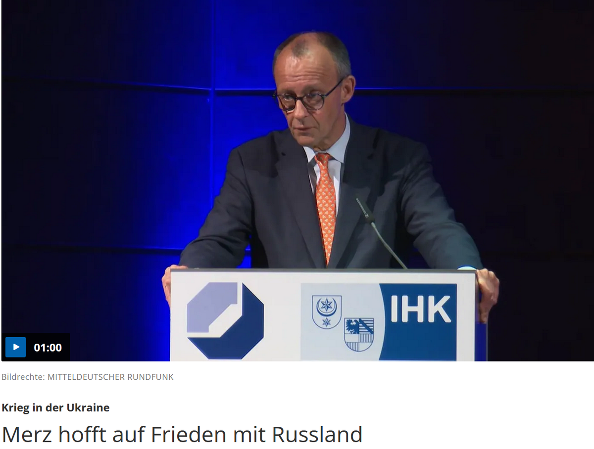 Merz hofft auf Frieden mit Russland