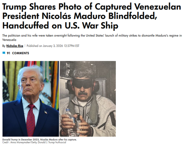 Maduro's capture - the new business as usual