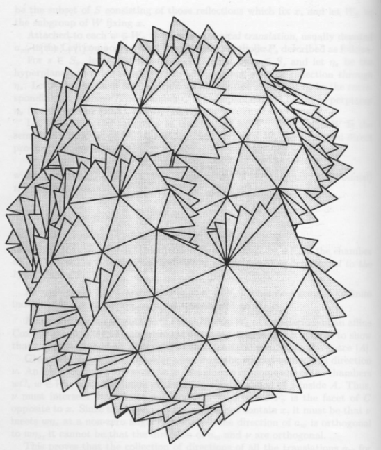 A high-contrast visualization of a Bruhat-Tits building. The structure appears as a dense, complex lattice of intersecting geometric planes and non-Euclidean angles, emphasizing a mathematically finite, non-Archimedean architecture devoid of continuous space.