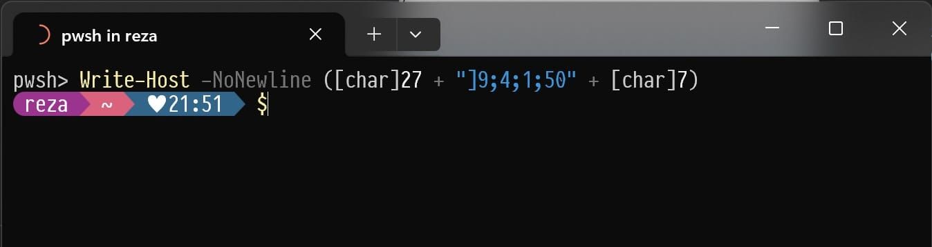 How to display progress wheel in Terminal