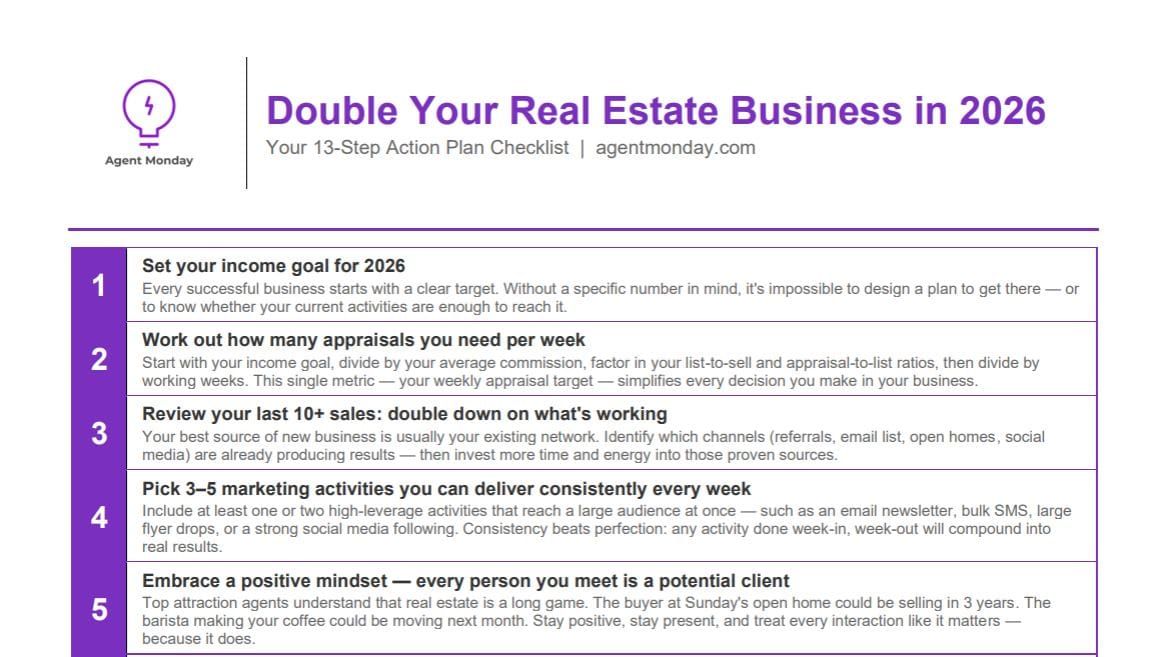 How to Double Your Real Estate Business in 2026 - A 13-Step Guide