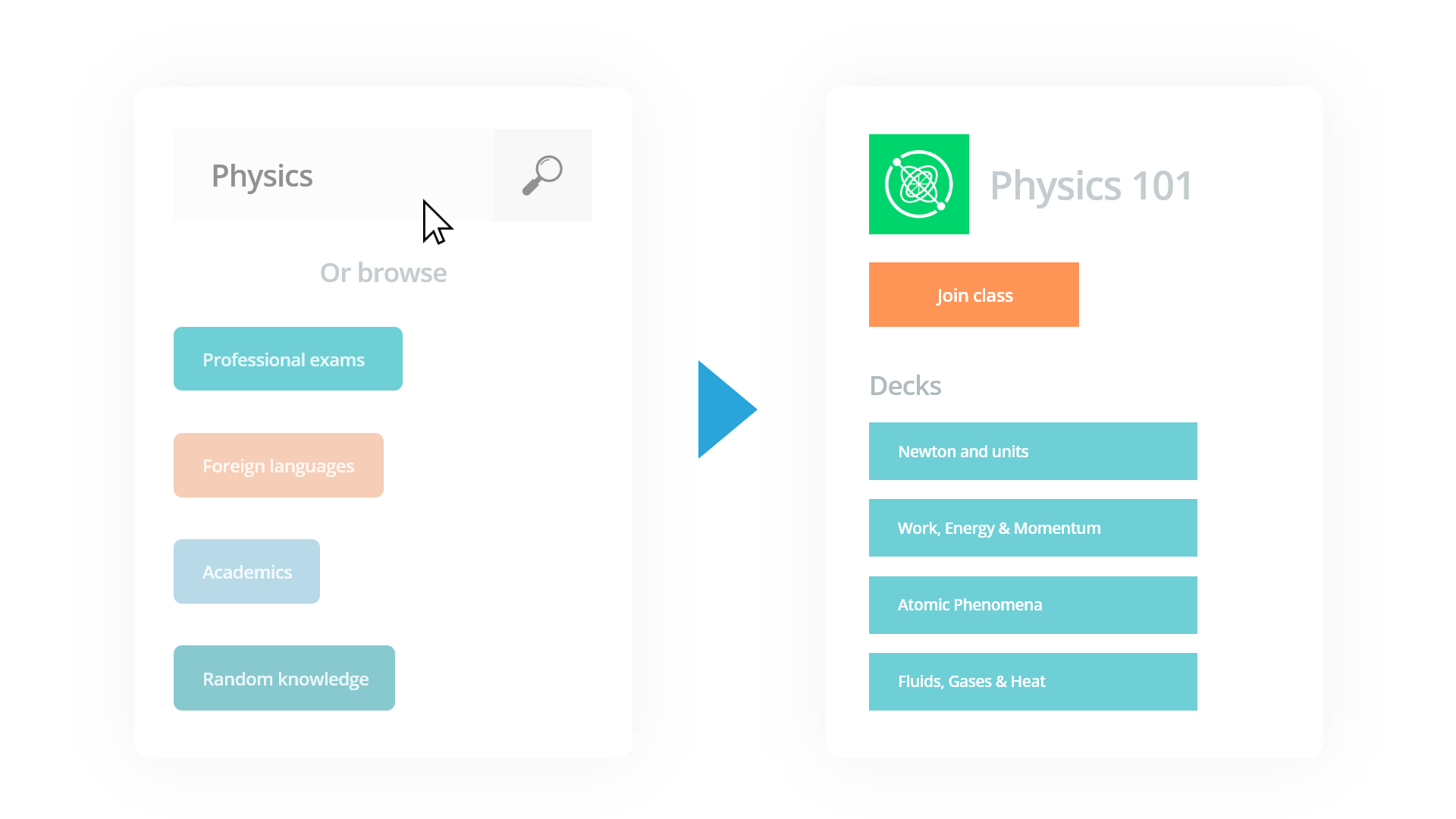 brainscape find flashcards online