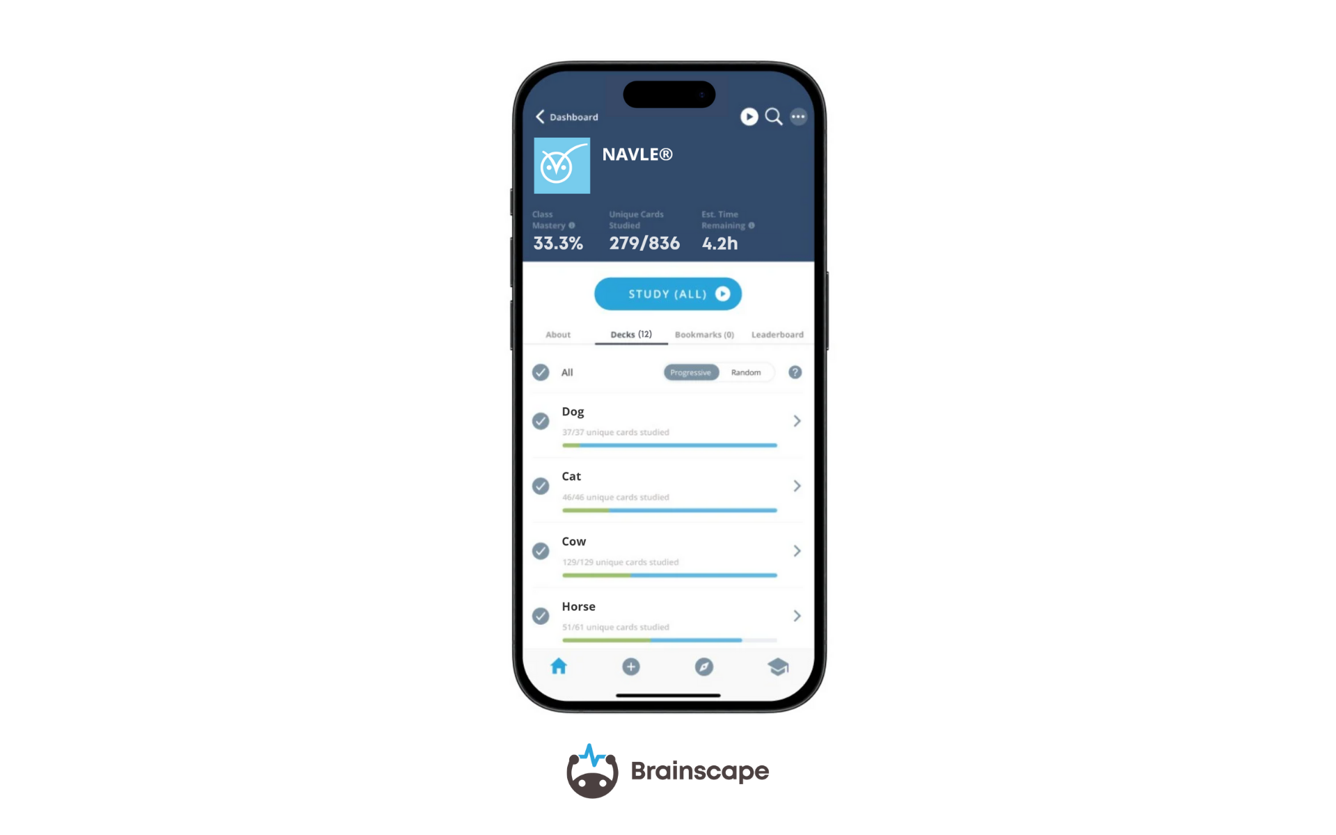 Brainscape's NAVLE® study app