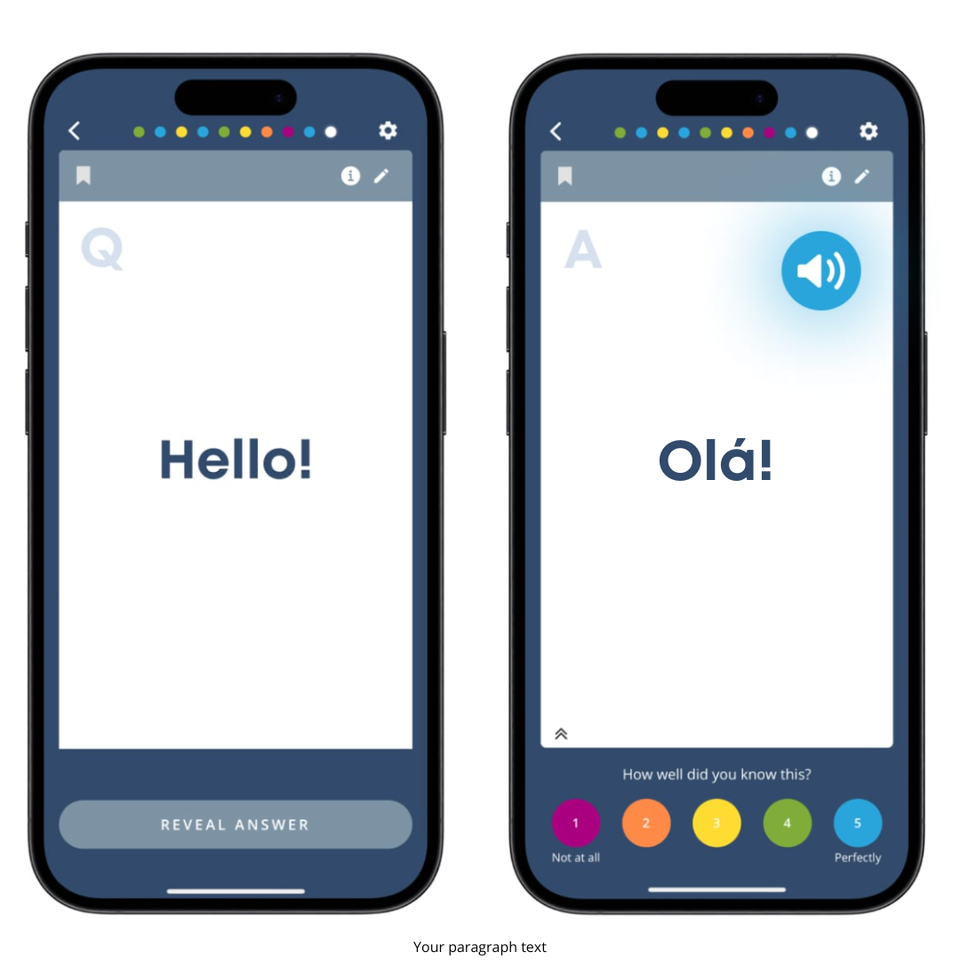Brainscape Mobile Spanish Flashcards with Audio