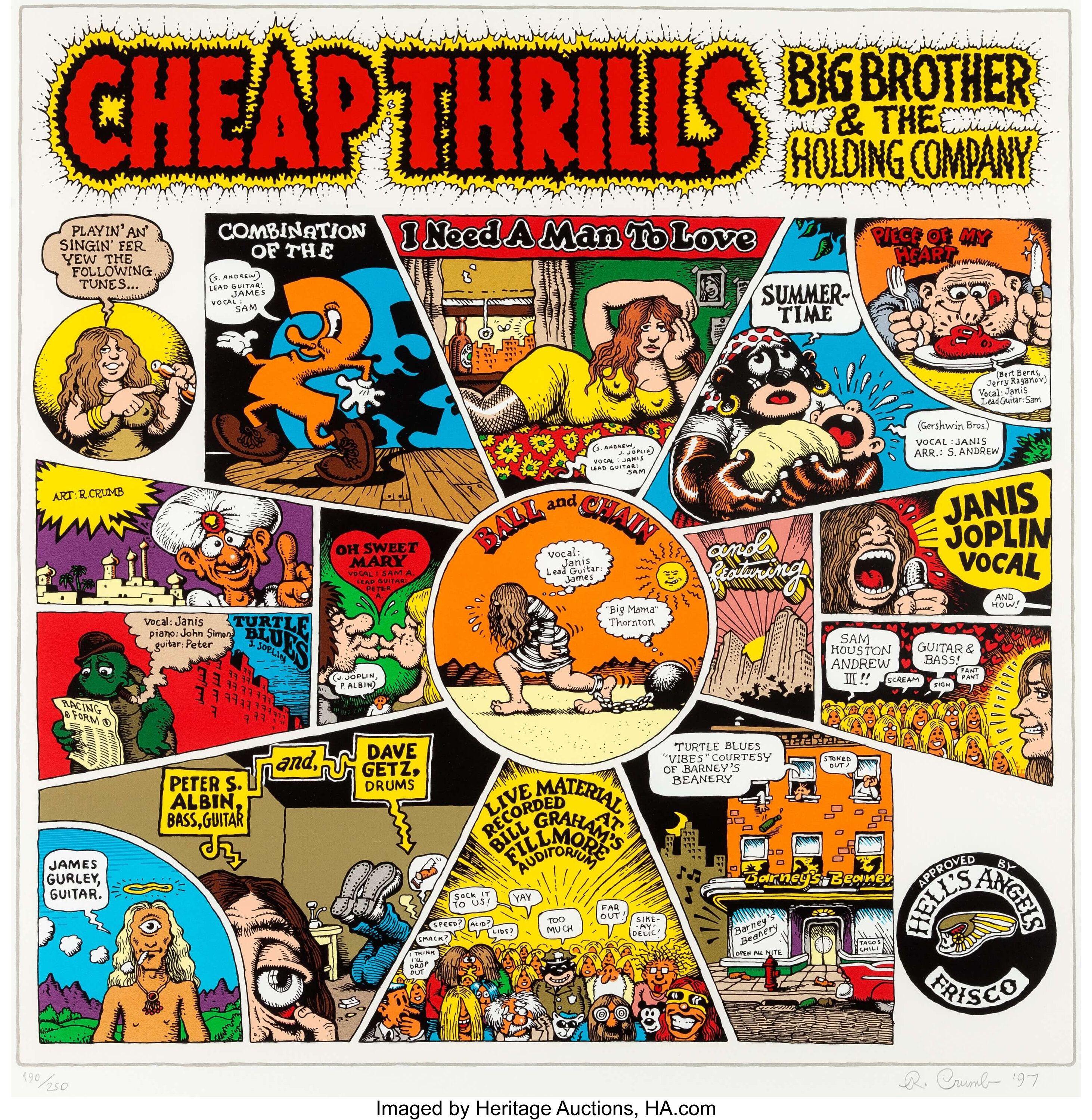 Robert Crumb Cheap Thrills Record Album Cover Signed Limited | Lot #13707 | Heritage Auctions