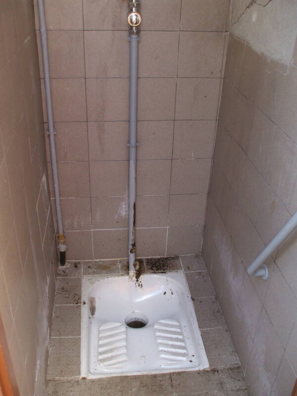 A pissoir on a bridge in Briare.