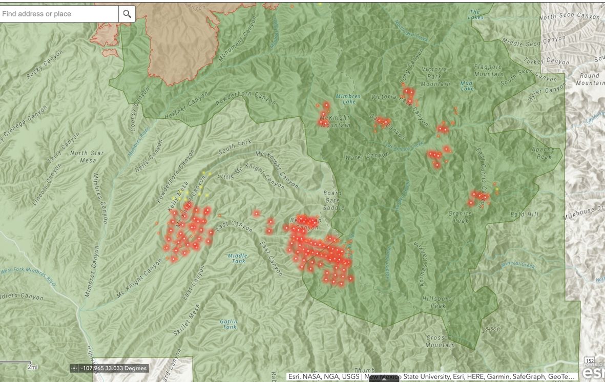 Aldo Leopold Wilderness, Gila National Forest. Deliberately lit by drones will likely burn the entire wilderness . Aldo Leopold Wilderness, Gila National Forest. Deliberately lit by drones will likely burn the entire wilderness.