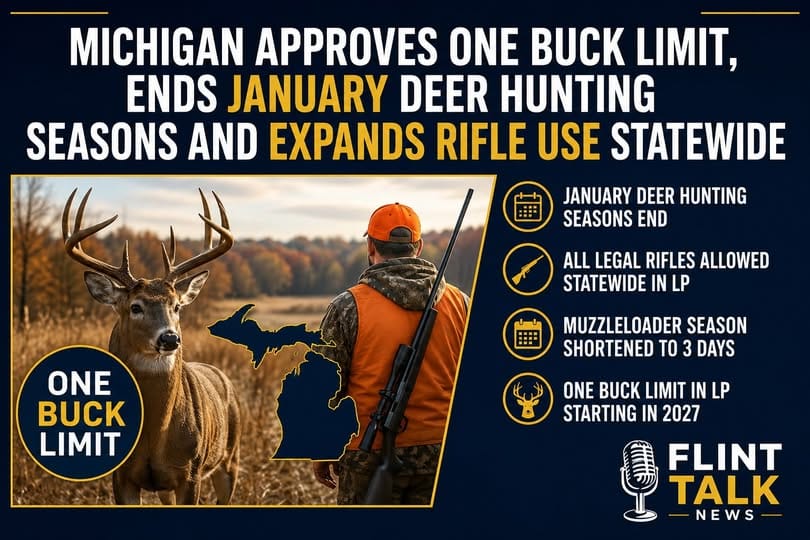 Michigan Approves One Buck Limit For Lower Peninsula Hunters, Ends January Deer Hunting Seasons And Expands Rifle Use Statewide