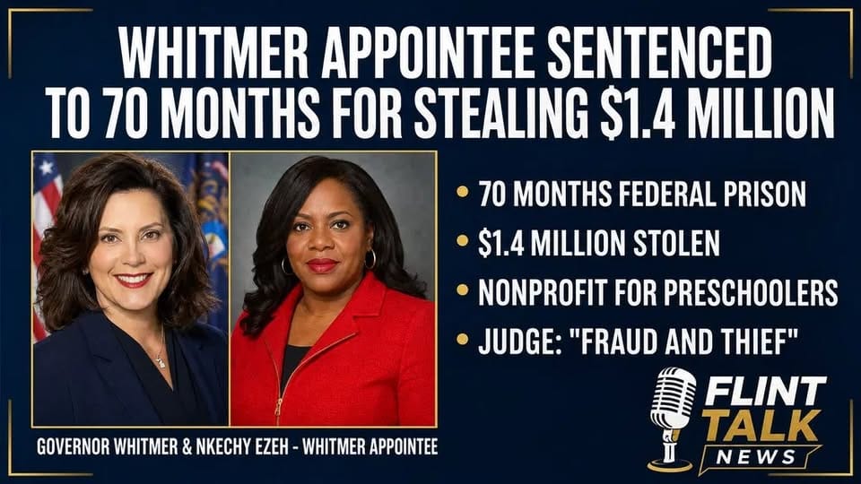 Governor Gretchen Whitmer Appointee Sentenced After Stealing $1.4 Million From Preschool Nonprofit