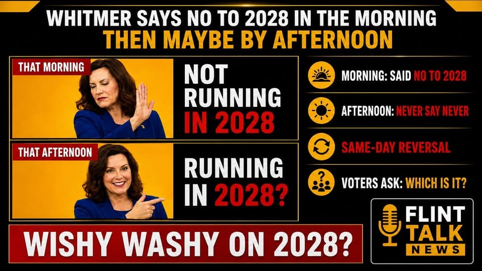 Whitmer Says No To 2028 In The Morning Then Maybe By Afternoon