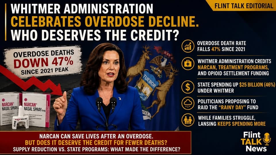 WHITMER ADMINISTRATION CELEBRATES OVERDOSE DECLINE. WHO DESERVES THE CREDIT?