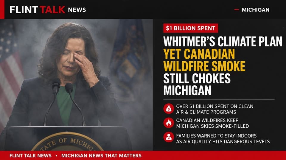 Michigan Spent Over $1 Billion on Whitmer’s Climate Plan, Yet Canadian Wildfire Smoke Is Still Choking the State