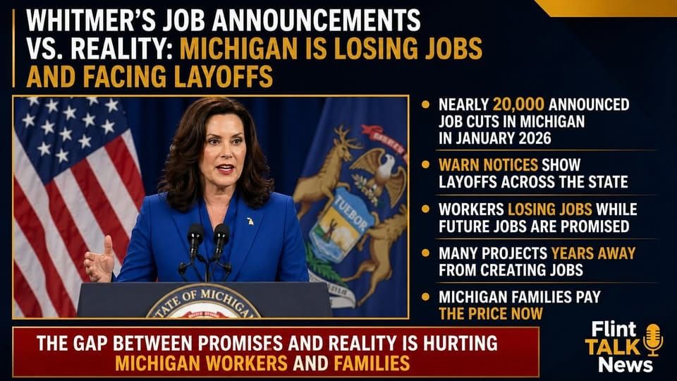 Whitmer's Job Announcements vs. Reality: Michigan Is Losing Jobs and Facing Layoffs
