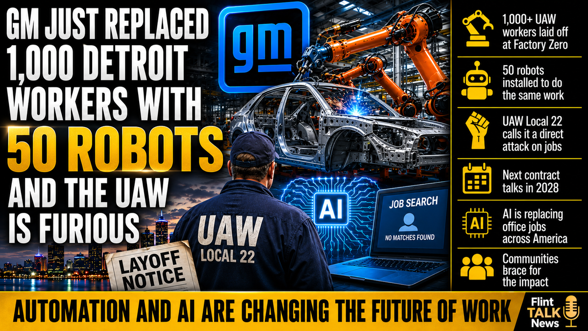 GM Replaces 1,000 Detroit Workers With 50 Robots as Automation Reshapes Michigan Manufacturing