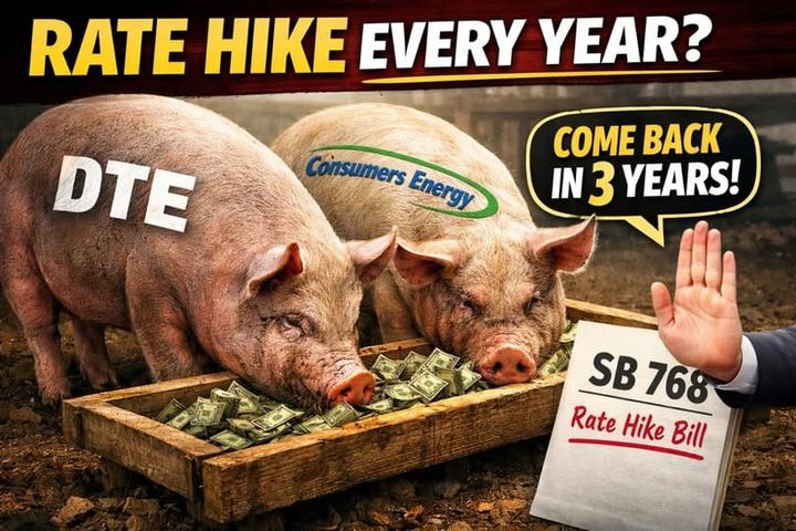 Rate Hike Every Year? SB 768 Would Force DTE and Consumers to Wait 3 Years